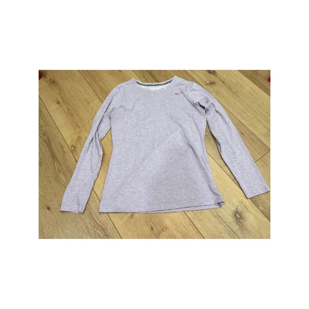 Nike Dri-FIT‎ Womens Long Sleeve Training Top Slim Fit Purple Heather Large